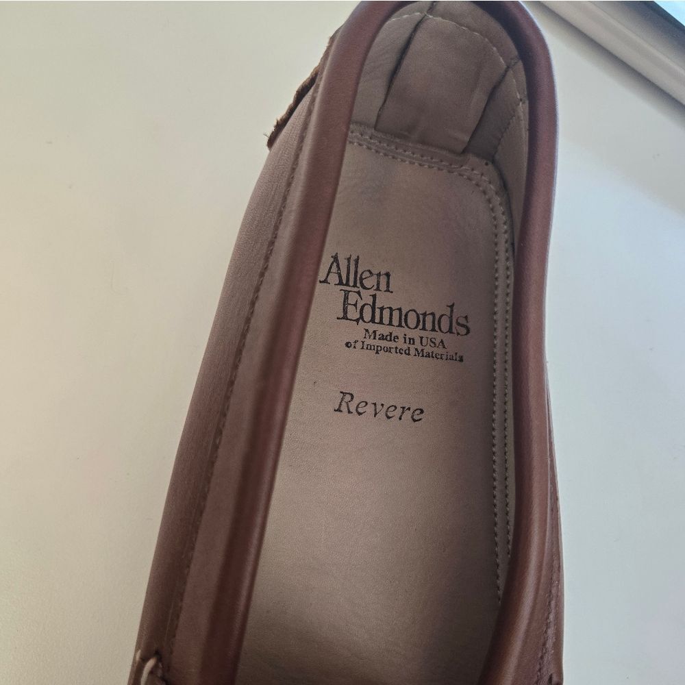 Allen Edmonds Chestnut Brown Leather Penny Loafers - Picture 7 of 8
